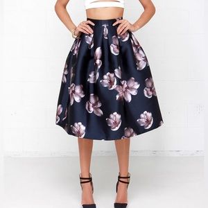 Gorgeous Floral Blossom Midi Skirt